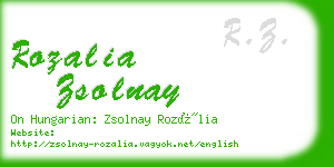 rozalia zsolnay business card